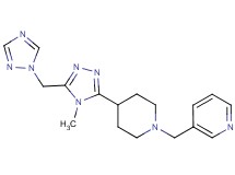 3-({4-[4-methyl-5-(1H-1,2,4-triazol-1-ylmethyl)-4H-1,2,4-triazol-3-yl]piperidin-1-yl}methyl)pyridine