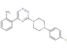 3-[4-(4-fluorophenyl)-1-piperazinyl]-5-(2-methylphenyl)-1,2,4-triazine