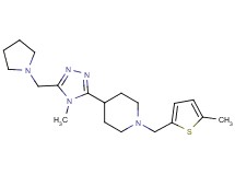 4-[4-methyl-5-(pyrrolidin-1-ylmethyl)-4H-1,2,4-triazol-3-yl]-1-[(5-methyl-2-thienyl)methyl]piperidine