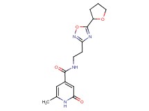 6-methyl-2-oxo-N-{2-[5-(tetrahydrofuran-2-yl)-1,2,4-oxadiazol-3-yl]ethyl}-1,2-dihydropyridine-4-carboxamide