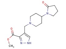 methyl 4-{[4-(2-oxopyrrolidin-1-yl)piperidin-1-yl]methyl}-1H-pyrazole-3-carboxylate