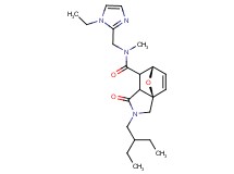 (3aR*,6S*)-2-(2-ethylbutyl)-N-[(1-ethyl-1H-imidazol-2-yl)methyl]-N-methyl-1-oxo-1,2,3,6,7,7a-hexahydro-3a,6-epoxyisoindole-7-carboxamide
