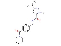 3-isopropyl-1-methyl-N-[4-(1-piperidinylcarbonyl)benzyl]-1H-pyrazole-5-carboxamide