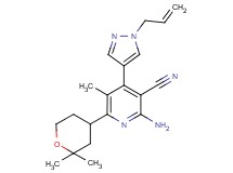 4-(1-allyl-1H-pyrazol-4-yl)-2-amino-6-(2,2-dimethyltetrahydro-2H-pyran-4-yl)-5-methylnicotinonitrile