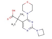 2-(2-azetidin-1-yl-4-morpholin-4-ylpyrimidin-5-yl)-2-methylpropanoic acid