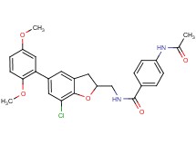 4-(acetylamino)-N-{[7-chloro-5-(2,5-dimethoxyphenyl)-2,3-dihydro-1-benzofuran-2-yl]methyl}benzamide