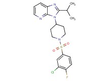 3-{1-[(3-chloro-4-fluorophenyl)sulfonyl]-4-piperidinyl}-2-isopropyl-3H-imidazo[4,5-b]pyridine