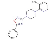 1-(3-methyl-2-pyridinyl)-4-(5-phenyl-1,2,4-oxadiazol-3-yl)piperazine