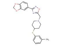 1-{[3-(1,3-benzodioxol-5-yl)-1,2,4-oxadiazol-5-yl]methyl}-4-[(3-methylphenyl)thio]piperidine