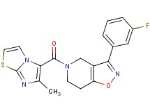 3-(3-fluorophenyl)-5-[(6-methylimidazo[2,1-b][1,3]thiazol-5-yl)carbonyl]-4,5,6,7-tetrahydroisoxazolo[4,5-c]pyridine