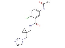 5-(acetylamino)-2-chloro-N-{[1-(1H-imidazol-1-ylmethyl)cyclopropyl]methyl}benzamide