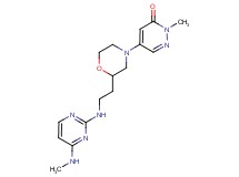2-methyl-5-[2-(2-{[4-(methylamino)-2-pyrimidinyl]amino}ethyl)-4-morpholinyl]-3(2H)-pyridazinone