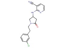2-({1-[2-(3-chlorophenyl)ethyl]-5-oxopyrrolidin-3-yl}amino)nicotinonitrile