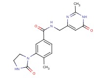 4-methyl-N-[(2-methyl-6-oxo-1,6-dihydropyrimidin-4-yl)methyl]-3-(2-oxoimidazolidin-1-yl)benzamide