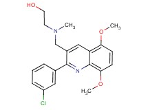 2-[{[2-(3-chlorophenyl)-5,8-dimethoxy-3-quinolinyl]methyl}(methyl)amino]ethanol