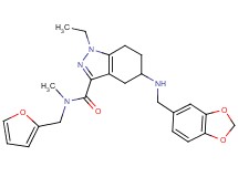 5-[(1,3-benzodioxol-5-ylmethyl)amino]-1-ethyl-N-(2-furylmethyl)-N-methyl-4,5,6,7-tetrahydro-1H-indazole-3-carboxamide