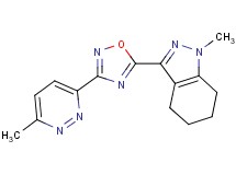 1-methyl-3-[3-(6-methyl-3-pyridazinyl)-1,2,4-oxadiazol-5-yl]-4,5,6,7-tetrahydro-1H-indazole
