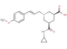 (3S*,5R*)-5-[(cyclopropylamino)carbonyl]-1-[(2E)-3-(4-methoxyphenyl)-2-propen-1-yl]-3-piperidinecarboxylic acid