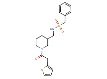 1-phenyl-N-{[1-(2-thienylacetyl)-3-piperidinyl]methyl}methanesulfonamide