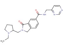 2-[(1-ethylpyrrolidin-2-yl)methyl]-3-oxo-N-(pyrimidin-4-ylmethyl)isoindoline-5-carboxamide