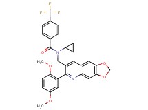 N-cyclopropyl-N-{[6-(2,5-dimethoxyphenyl)[1,3]dioxolo[4,5-g]quinolin-7-yl]methyl}-4-(trifluoromethyl)benzamide