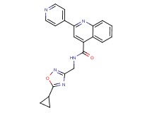N-[(5-cyclopropyl-1,2,4-oxadiazol-3-yl)methyl]-2-(4-pyridinyl)-4-quinolinecarboxamide