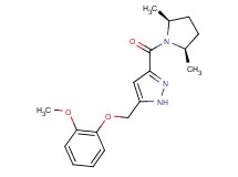 3-{[(2R*,5S*)-2,5-dimethylpyrrolidin-1-yl]carbonyl}-5-[(2-methoxyphenoxy)methyl]-1H-pyrazole
