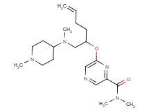 N,N-dimethyl-6-[(1-{[methyl(1-methylpiperidin-4-yl)amino]methyl}pent-4-en-1-yl)oxy]pyrazine-2-carboxamide