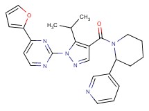 4-(2-furyl)-2-(5-isopropyl-4-{[2-(3-pyridinyl)-1-piperidinyl]carbonyl}-1H-pyrazol-1-yl)pyrimidine