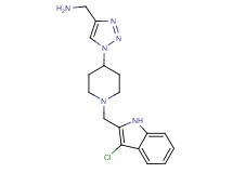 [(1-{1-[(3-chloro-1H-indol-2-yl)methyl]-4-piperidinyl}-1H-1,2,3-triazol-4-yl)methyl]amine bis(trifluoroacetate)