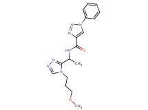 N-{1-[4-(3-methoxypropyl)-4H-1,2,4-triazol-3-yl]ethyl}-1-phenyl-1H-1,2,3-triazole-4-carboxamide