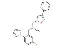 1-[5-fluoro-2-(1H-pyrazol-1-yl)phenyl]-N-methyl-N-[(3-pyridin-2-ylisoxazol-5-yl)methyl]methanamine
