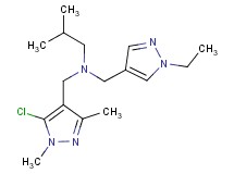 N-[(5-chloro-1,3-dimethyl-1H-pyrazol-4-yl)methyl]-N-[(1-ethyl-1H-pyrazol-4-yl)methyl]-2-methylpropan-1-amine