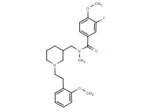 3-fluoro-4-methoxy-N-({1-[2-(2-methoxyphenyl)ethyl]-3-piperidinyl}methyl)-N-methylbenzamide