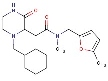 2-[1-(cyclohexylmethyl)-3-oxo-2-piperazinyl]-N-methyl-N-[(5-methyl-2-furyl)methyl]acetamide