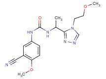 N-(3-cyano-4-methoxyphenyl)-N'-{1-[4-(2-methoxyethyl)-4H-1,2,4-triazol-3-yl]ethyl}urea