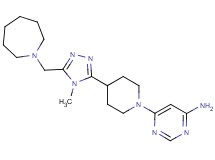 6-{4-[5-(azepan-1-ylmethyl)-4-methyl-4H-1,2,4-triazol-3-yl]piperidin-1-yl}pyrimidin-4-amine