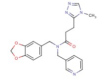 N-(1,3-benzodioxol-5-ylmethyl)-3-(4-methyl-4H-1,2,4-triazol-3-yl)-N-(pyridin-3-ylmethyl)propanamide