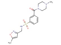 N-[(5-methylisoxazol-3-yl)methyl]-3-[(4-methylpiperazin-1-yl)carbonyl]benzenesulfonamide