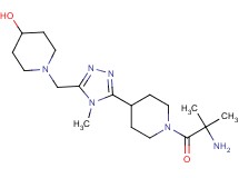 1-({4-methyl-5-[1-(2-methylalanyl)piperidin-4-yl]-4H-1,2,4-triazol-3-yl}methyl)piperidin-4-ol