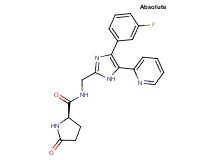 N-{[4-(3-fluorophenyl)-5-pyridin-2-yl-1H-imidazol-2-yl]methyl}-5-oxo-D-prolinamide