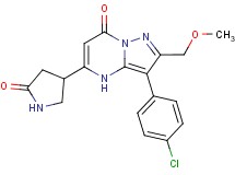 3-(4-chlorophenyl)-2-(methoxymethyl)-5-(5-oxopyrrolidin-3-yl)pyrazolo[1,5-a]pyrimidin-7(4H)-one