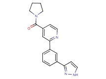 2-[3-(1H-pyrazol-3-yl)phenyl]-4-(1-pyrrolidinylcarbonyl)pyridine