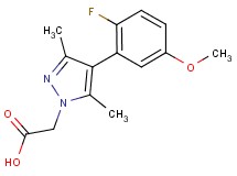 [4-(2-fluoro-5-methoxyphenyl)-3,5-dimethyl-1H-pyrazol-1-yl]acetic acid