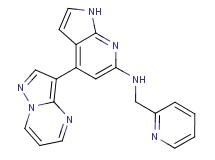 4-pyrazolo[1,5-a]pyrimidin-3-yl-N-(pyridin-2-ylmethyl)-1H-pyrrolo[2,3-b]pyridin-6-amine