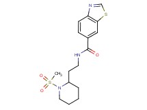 N-{2-[1-(methylsulfonyl)piperidin-2-yl]ethyl}-1,3-benzothiazole-6-carboxamide