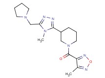 1-[(4-methyl-1,2,5-oxadiazol-3-yl)carbonyl]-3-[4-methyl-5-(pyrrolidin-1-ylmethyl)-4H-1,2,4-triazol-3-yl]piperidine