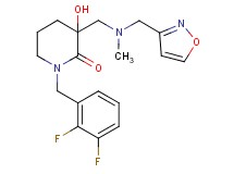 1-(2,3-difluorobenzyl)-3-hydroxy-3-{[(3-isoxazolylmethyl)(methyl)amino]methyl}-2-piperidinone