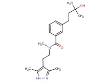 N-[2-(3,5-dimethyl-1H-pyrazol-4-yl)ethyl]-3-(3-hydroxy-3-methylbutyl)-N-methylbenzamide