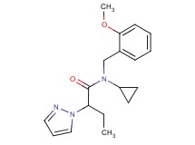 N-cyclopropyl-N-(2-methoxybenzyl)-2-(1H-pyrazol-1-yl)butanamide